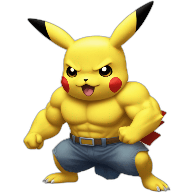 Pikachu muscle super Saïan emoji