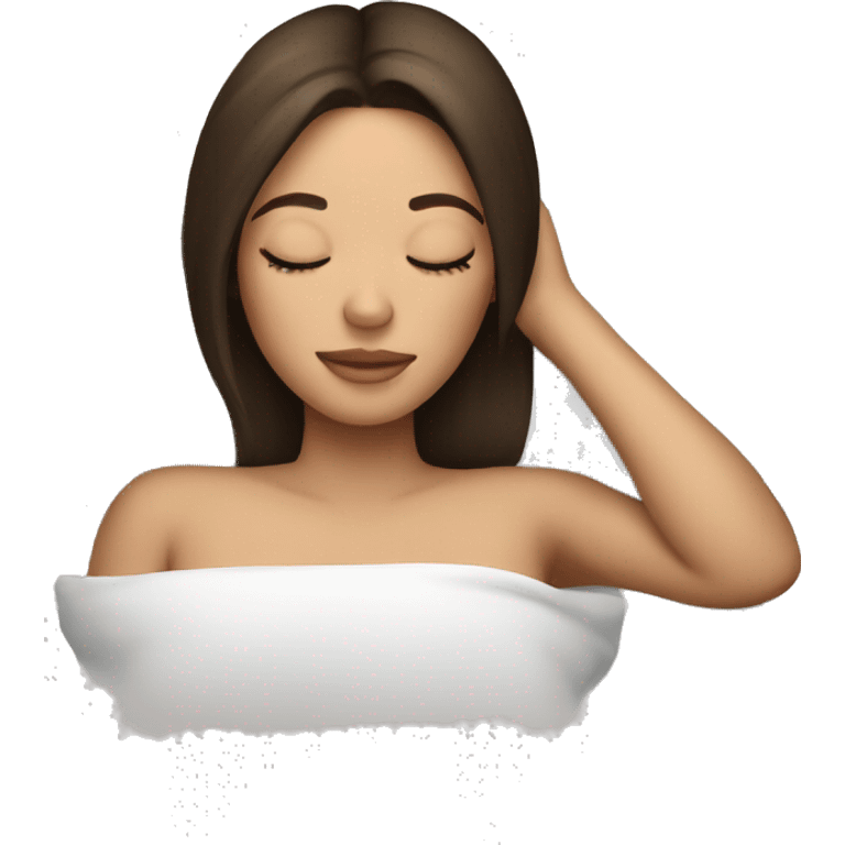 sleeping woman brunette emoji