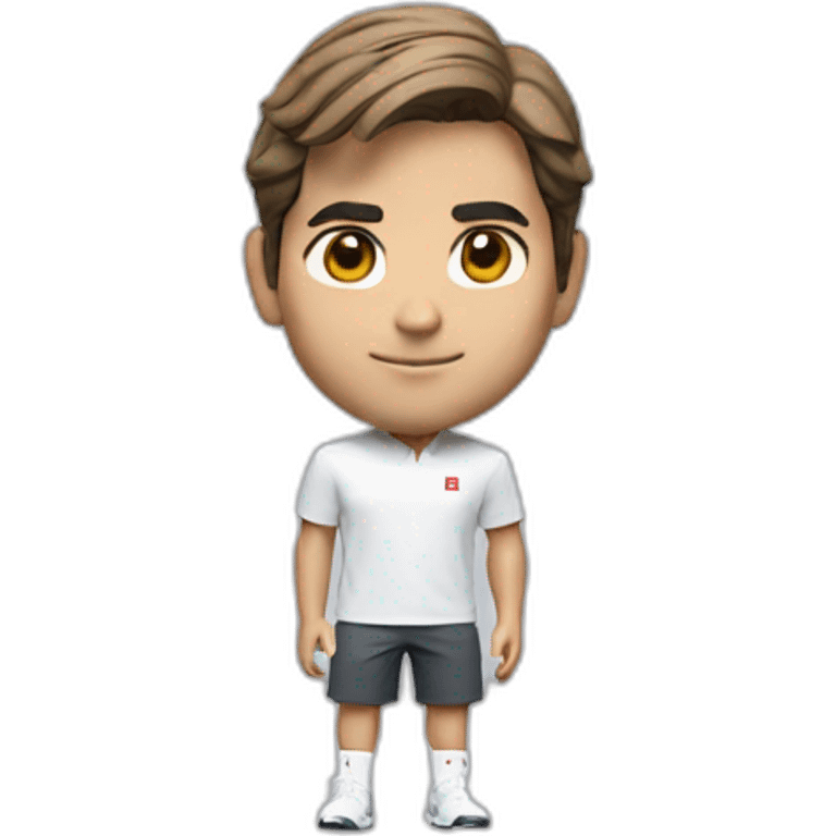 Roger Federer with uniqlo tennis outfit emoji