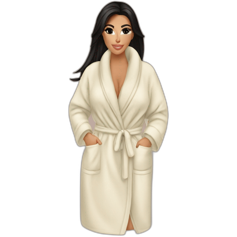 Kim kardashian perfect bum bathrobe emoji