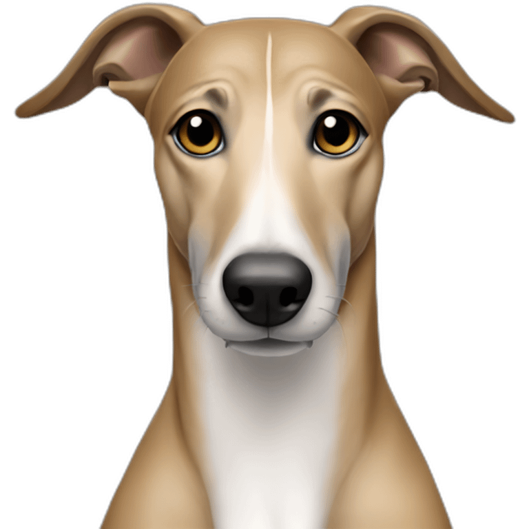 tan greyhound with faint black brindle striping emoji