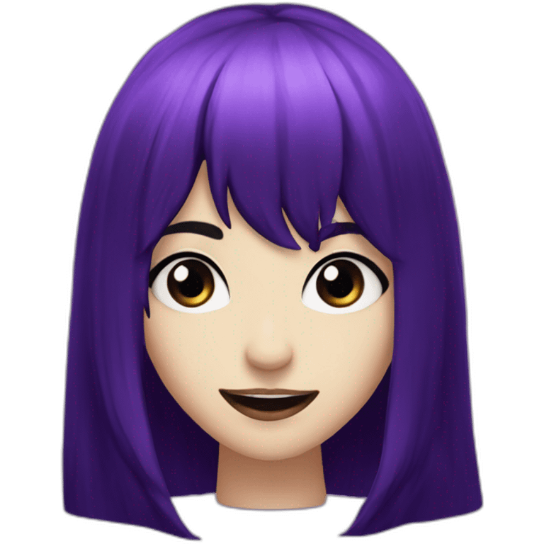 Elissabat-with-bangs-long-hair-purple-and-black-vampire-with-fangs emoji