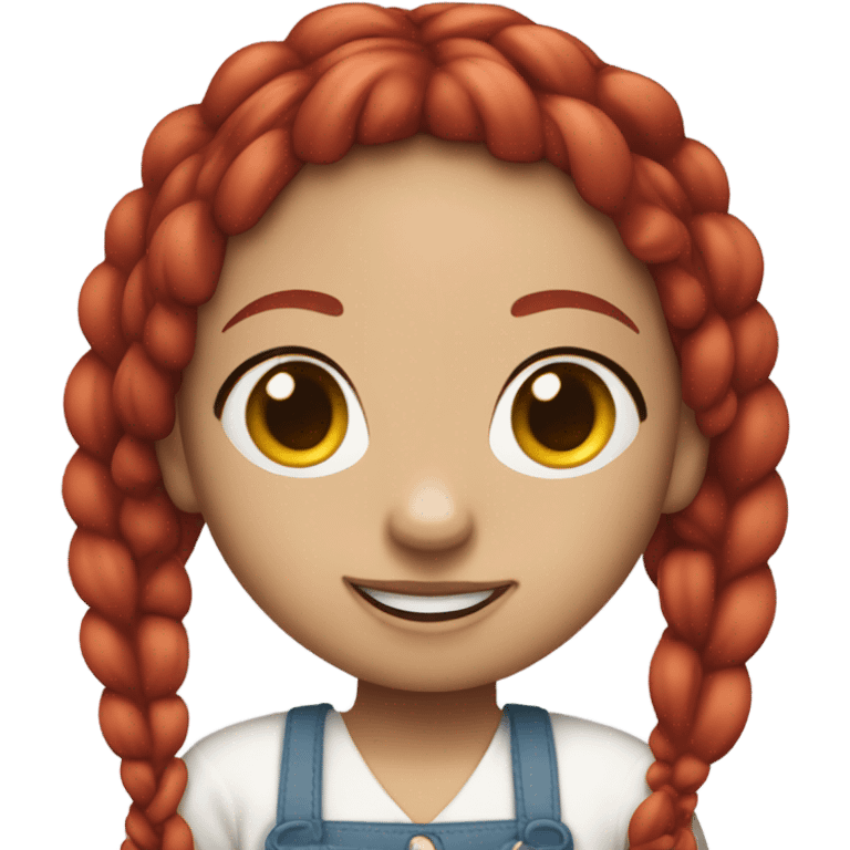 Wendy’s girl red braids white skin emoji