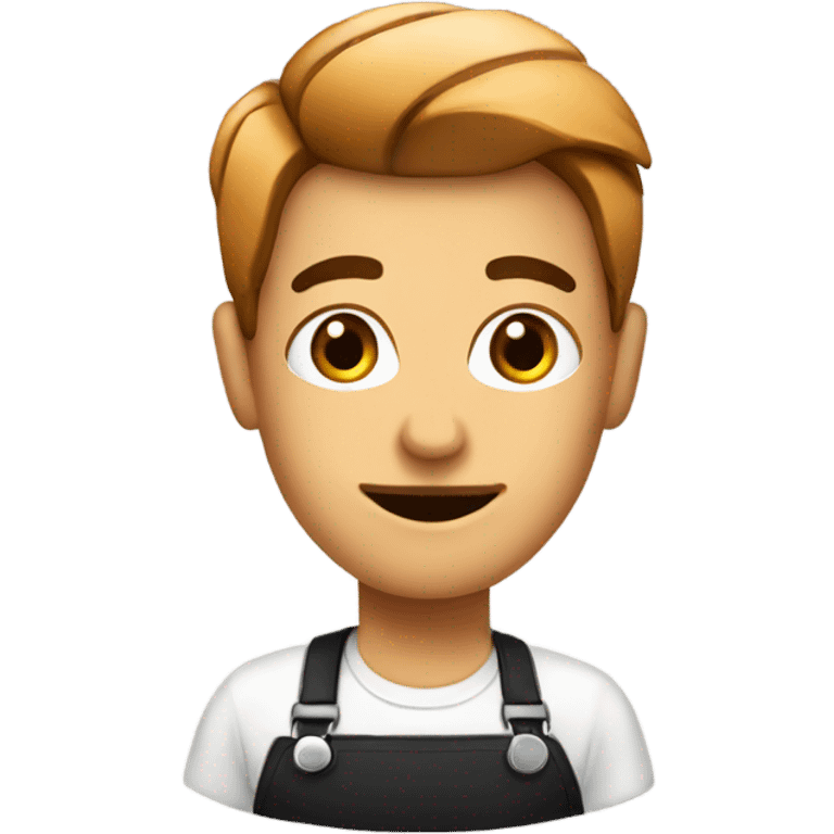 coffe barista with a amazon logo face emoji