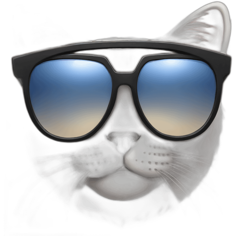 chill cat with sunglassess emoji