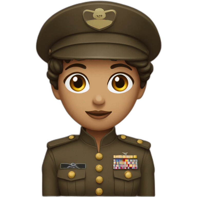 Charli chapline with military brown costum emoji