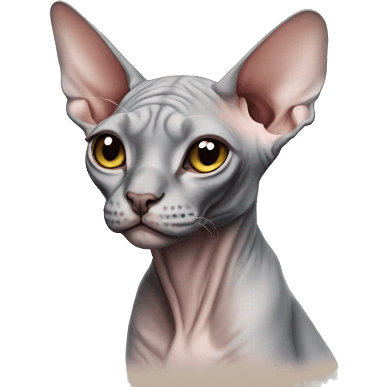 no color sphynx cat emoji