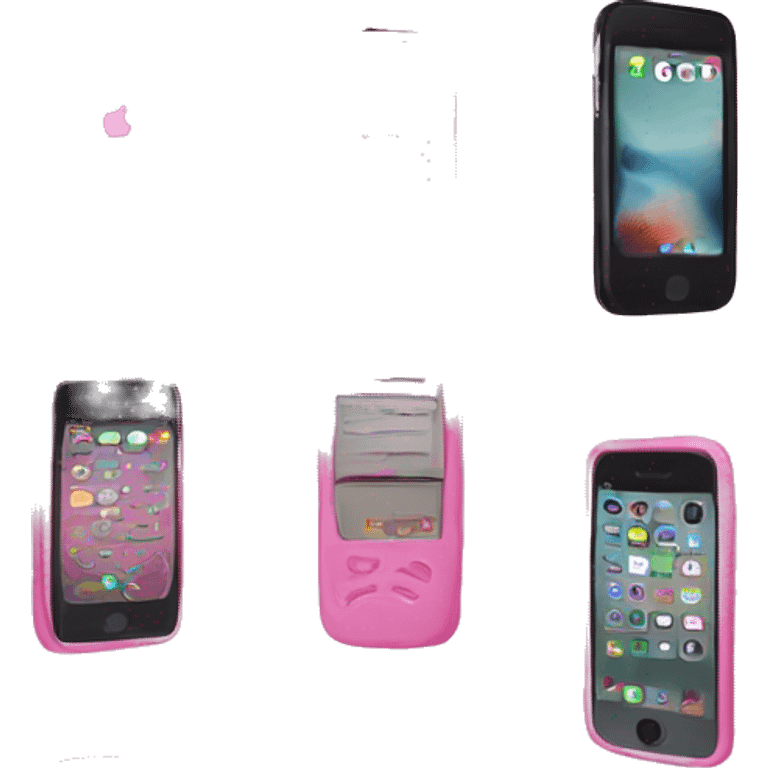 pink iphone 8 from the 2000s emoji