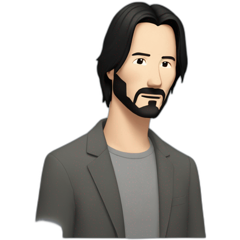 keanu reeves doing like emoji