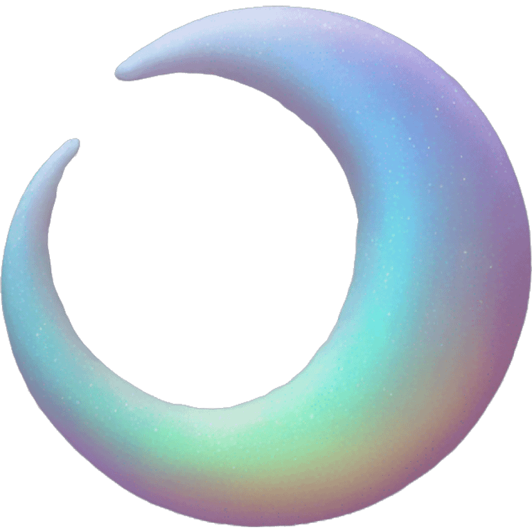 Iridescent crescent moon emoji