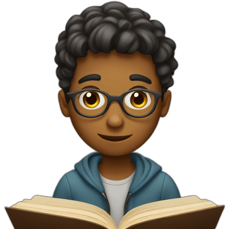 Book reading boy emoji