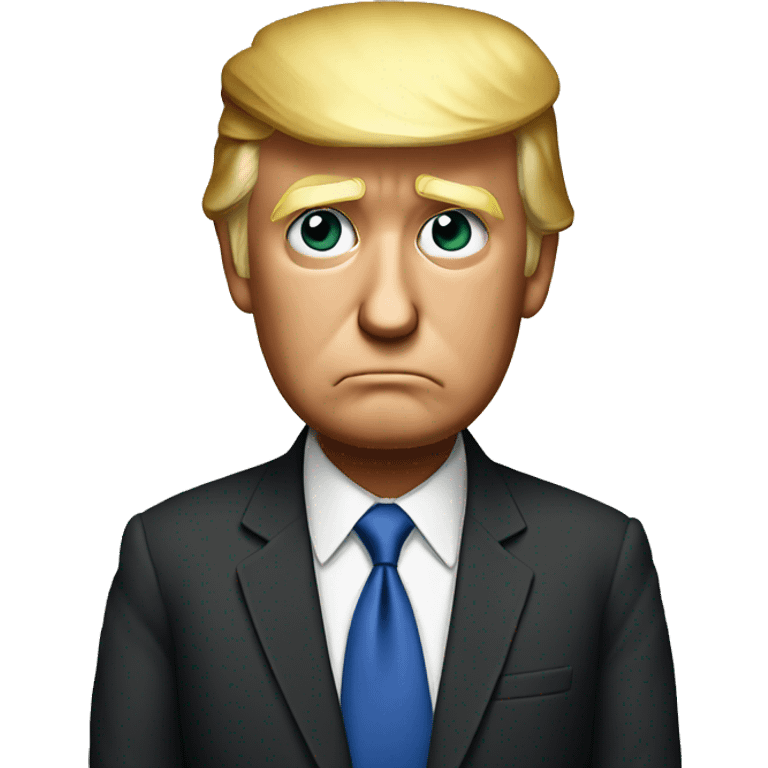 very sad donald trump emoji