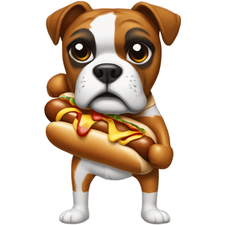 Hotdog boxer emoji