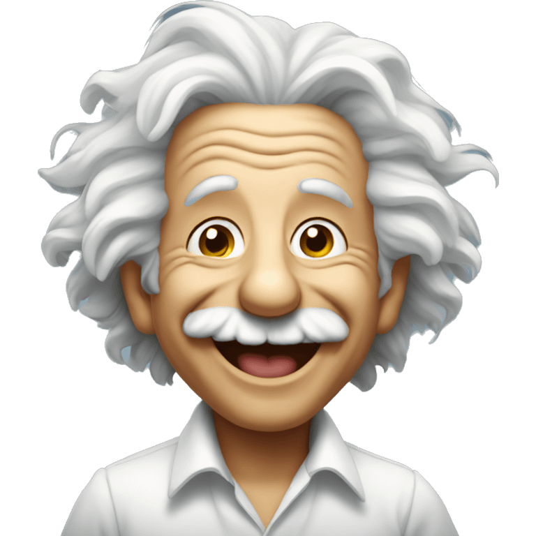 Einstein laughing emoji