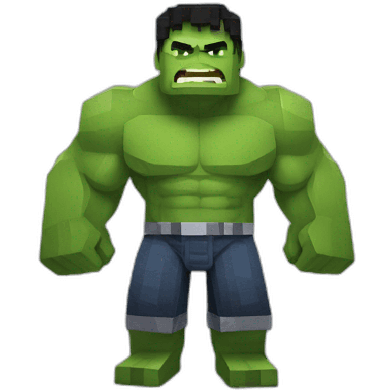 Hulk in minecraft emoji