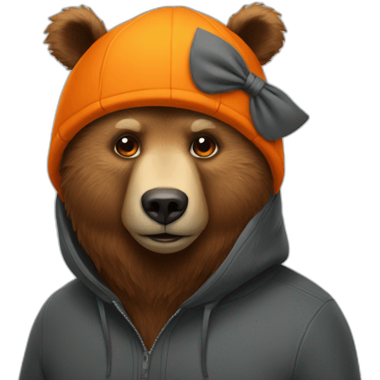 bear with orange on top of its head emoji