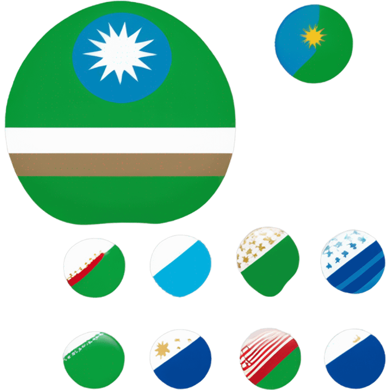 draw the flag of uzbekistan with the coat of arms emoji