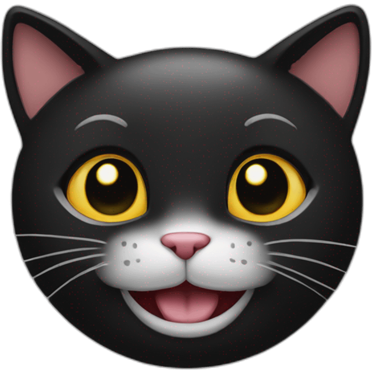 cute-black-happy-cat emoji