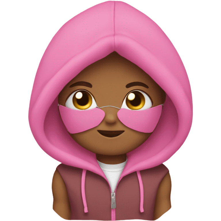 Pink Palm puff hoodie emoji