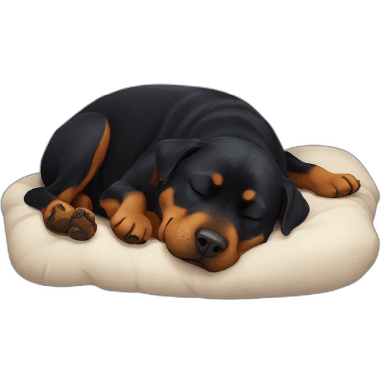 Rottweiler sleeping ZZZ emoji