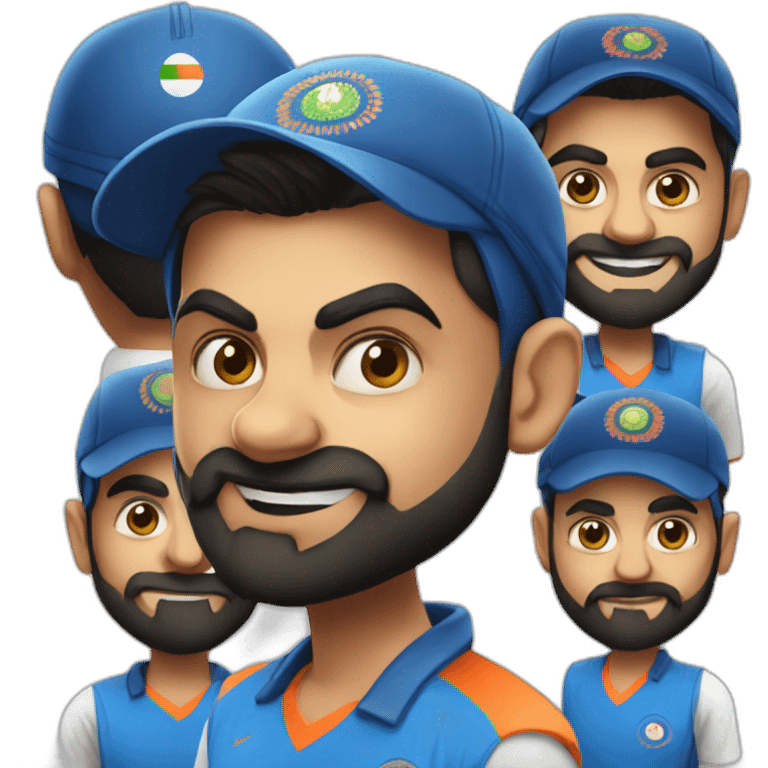 Indian cricketer Virat Kohli emoji