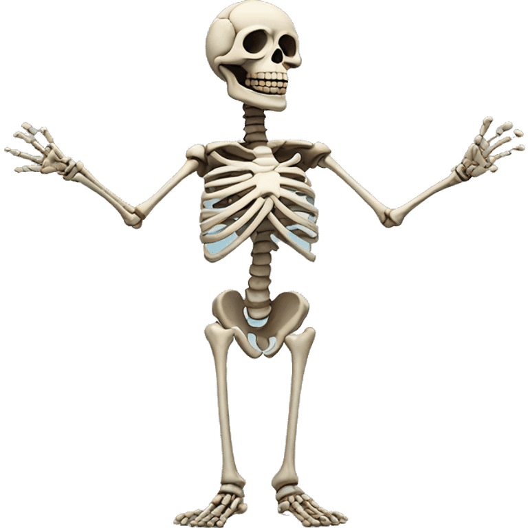 Skeleton man extends his hands forward  emoji