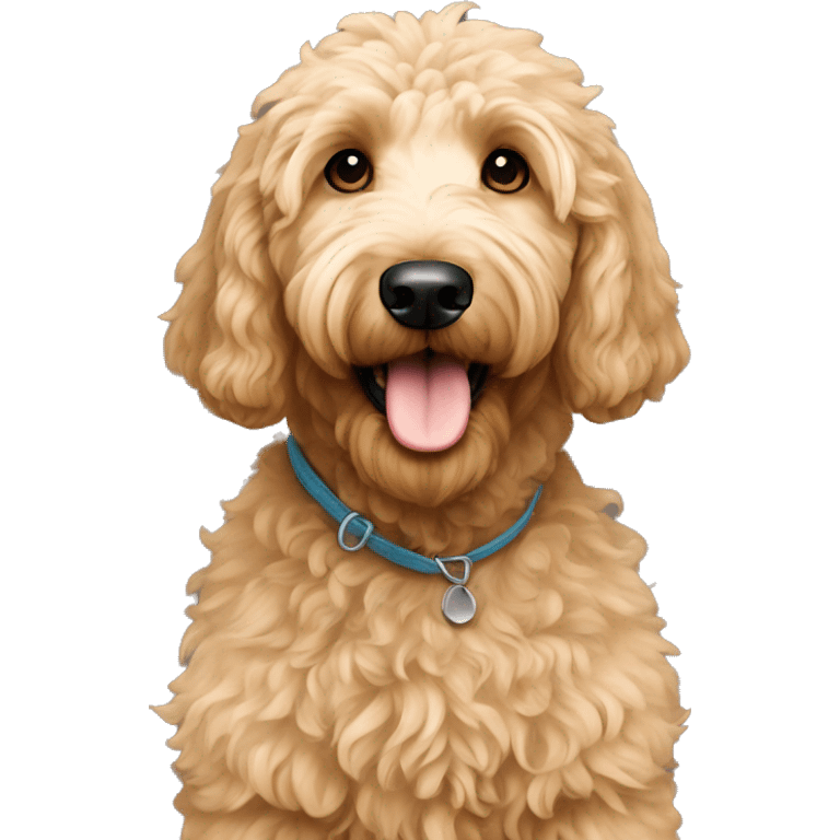 Beige goldendoodle emoji