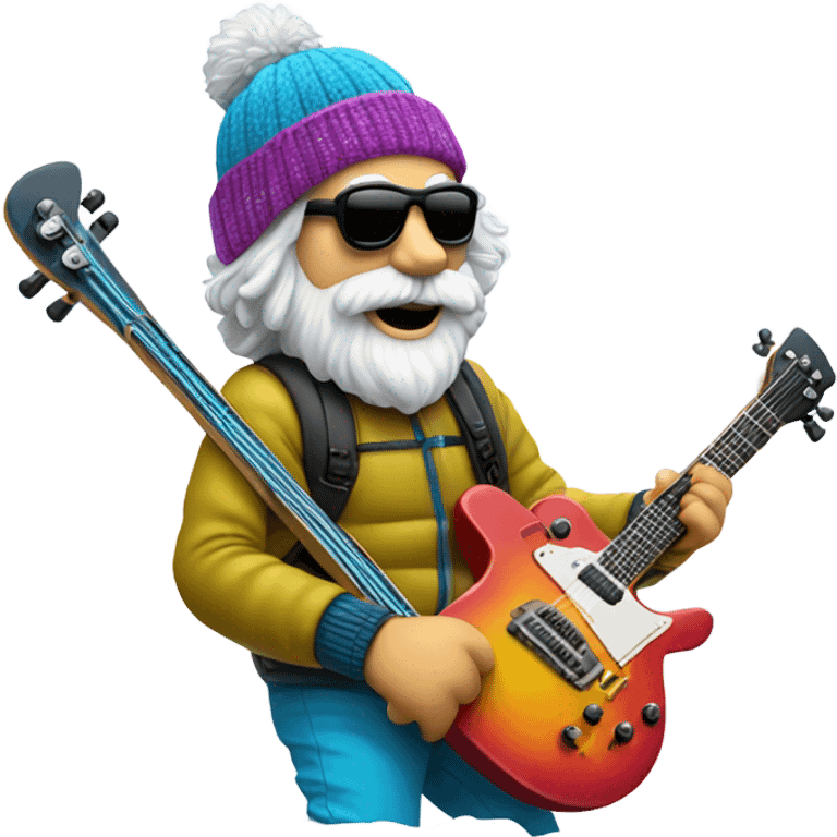 Jerry Garcia skiing  emoji