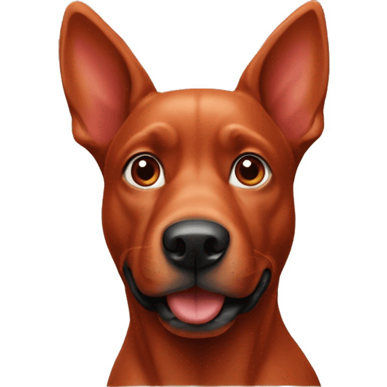 solid red dog with pointed ears emoji