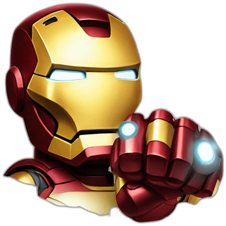 Iron man pocking emoji