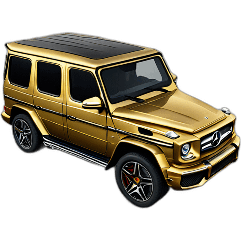 gold mercedes g63 emoji