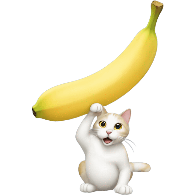 cat with banna  emoji