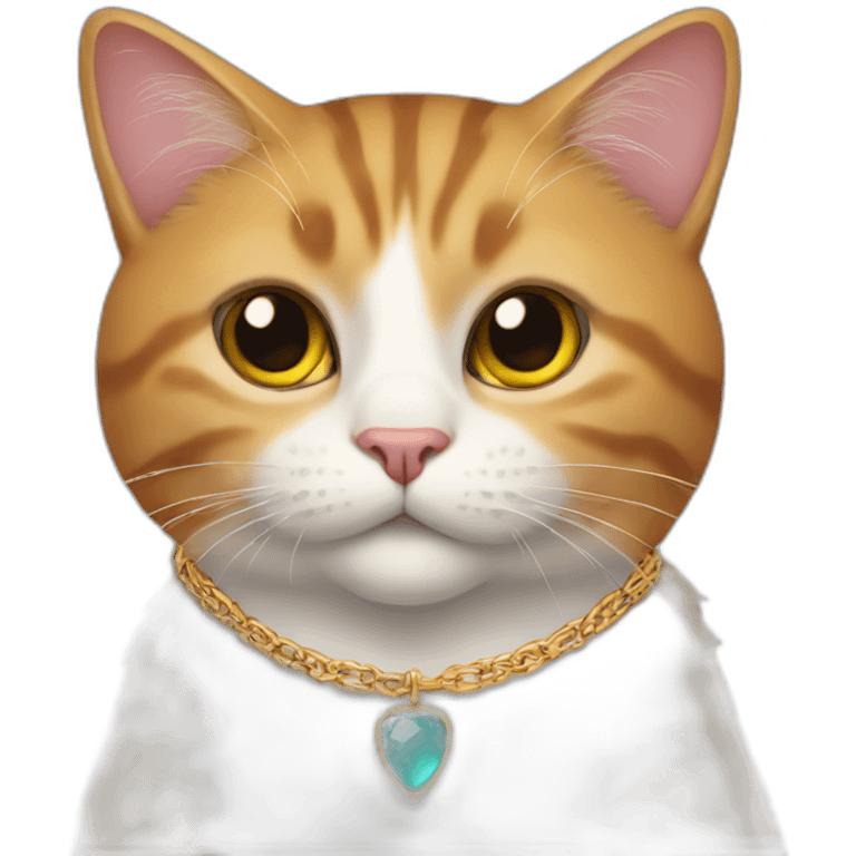 Cat with a necklace emoji