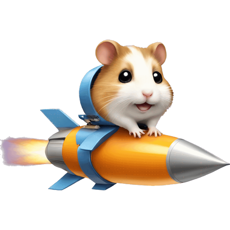 Hamster on a rocket emoji