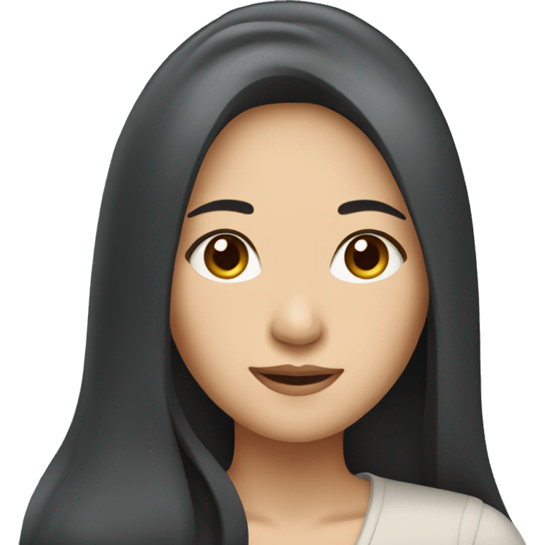 asian woman with long hair emoji