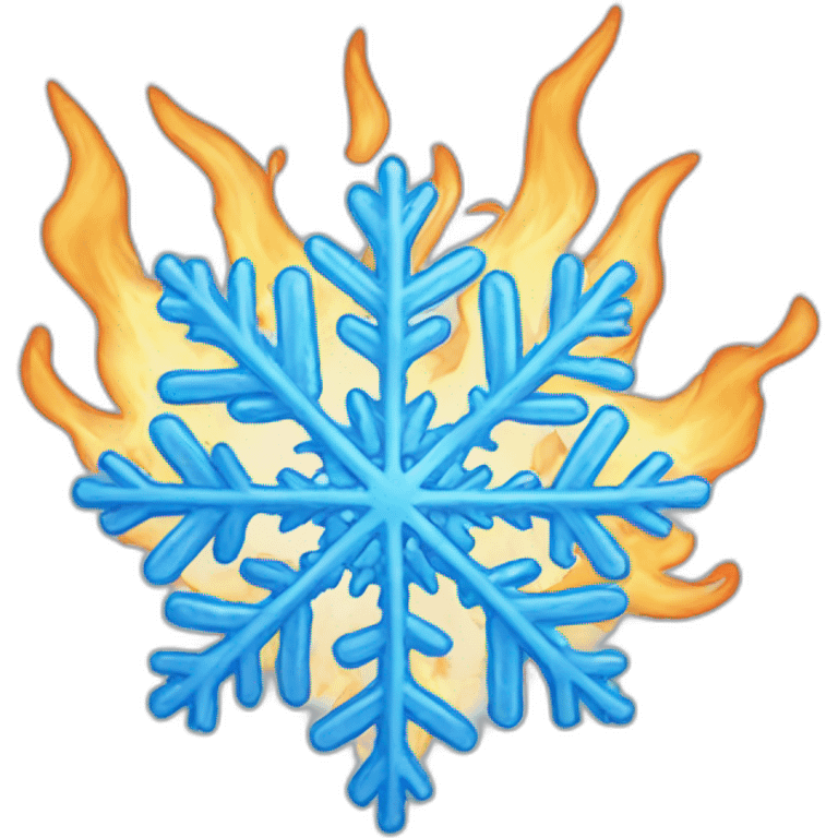 snowflake-on-fire emoji