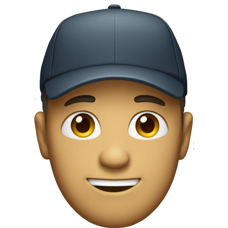 man with cap on winking  emoji