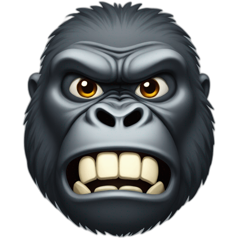 Angry gorilla head emoji