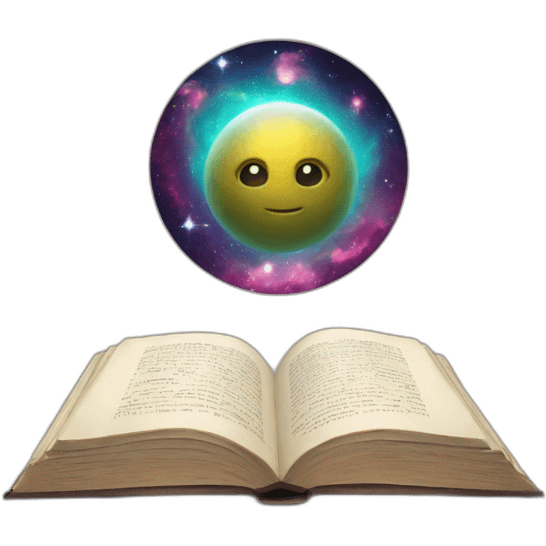 Cosmos emerges from the book emoji