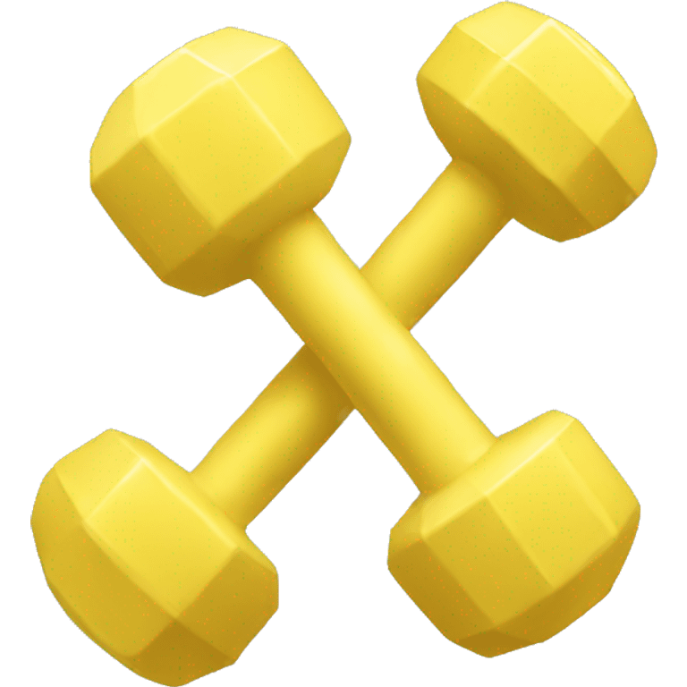 LIGHT YELLOW dumbell emoji