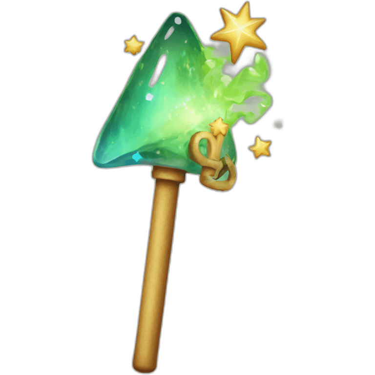 magic wand and trash emoji