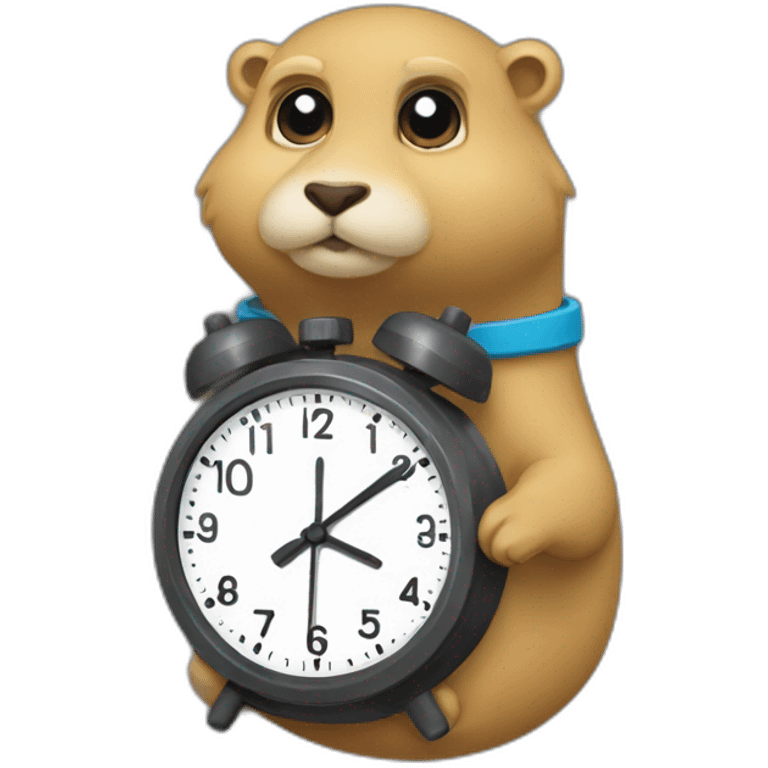 Golang Gopher timekeeper emoji