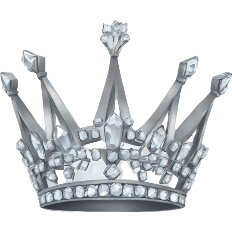 silver diamond tiara emoji