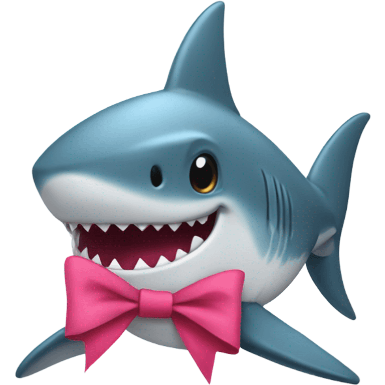 shark with bow emoji