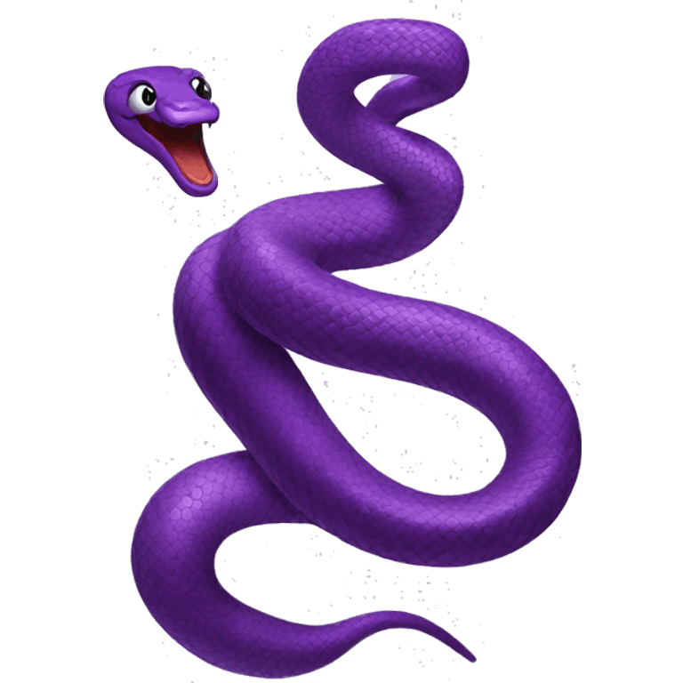 A purple snake danc emoji