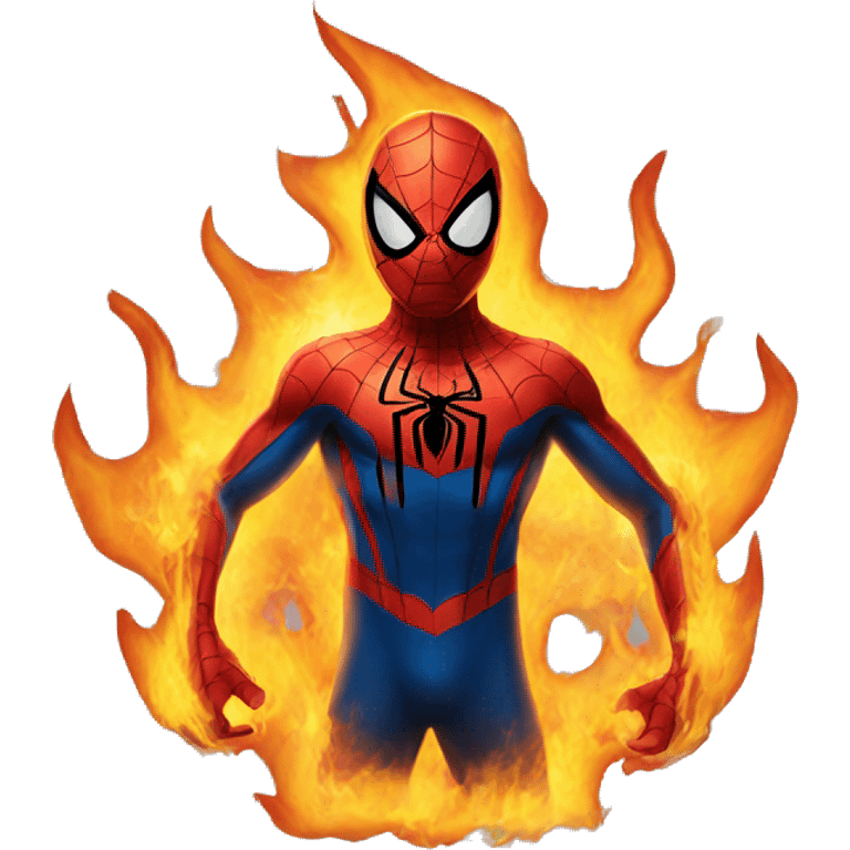 Spider-Man on fire emoji