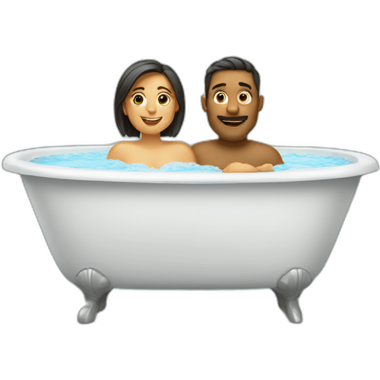 Man and woman in bathtub emoji