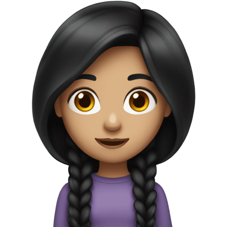 girl with long black hair  emoji