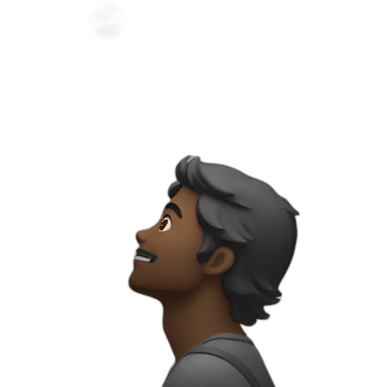 Man looking at the sky (side view) emoji