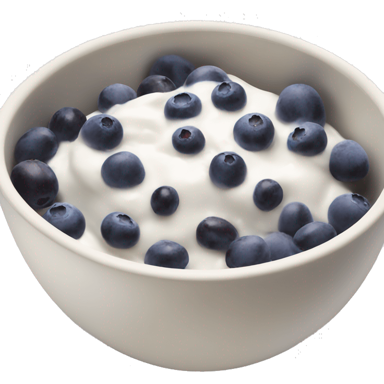 yoghurt bowl with grapes and blueberries emoji